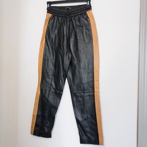 Scotch & Soda Expedition Express Leather Jogger Pants Size XS NWT